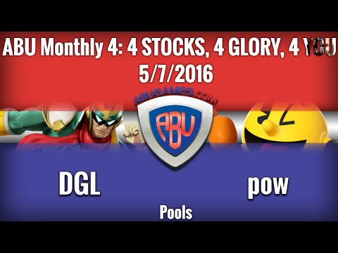 ABU Monthly 4: DGL (Falcon) vs. TEG | Pow (Pacman) - Smash 4 Singles