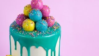Ganache Dripping, Cake Pop Decorated Cake Tutorial- Rosie's Dessert Spot