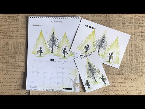 Rory & Darcy in November by Jo Rice #laviniastamps #calendar #cardmakingvideo