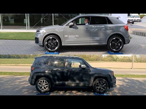 SLIP TEST - Audi Q2 Quattro vs Jeep Renegade Active Drive - @4x4.tests.on.rollers