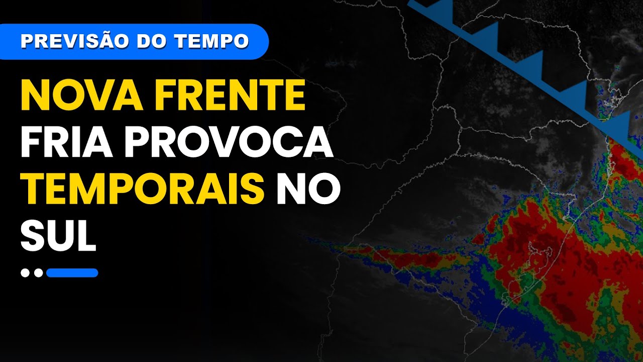 Previsão 02/10/2024 - Nova frente fria provoca temporais no Sul