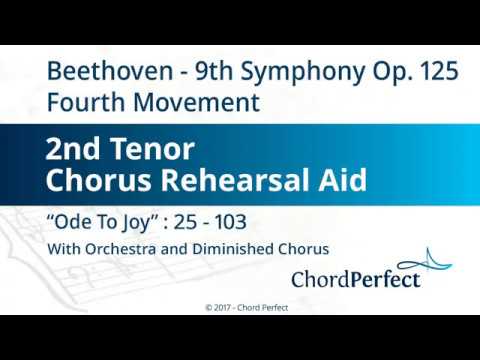 Beethoven's 9th Symphony Op 125 - 4th Movement - Ode to Joy - 2nd Tenor Chorus Rehearsal Aid
