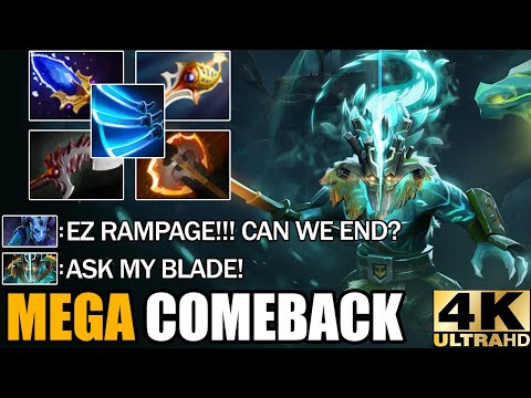 Imba Scepter + Rapier Juggernaut VS Rampage Riki Epic Mega Creeps Comeback Dota 2 Pro Rank Gameplay