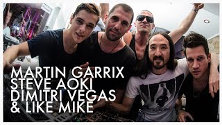 Steve Aoki Martin Garrix Dimitri Vegas and Like Mike at Caf Mambo Ibiza June 2014