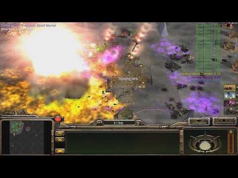 GLA Toxin 1v7 Random - Command & Conquer Generals Zero Hour HARD Gameplay