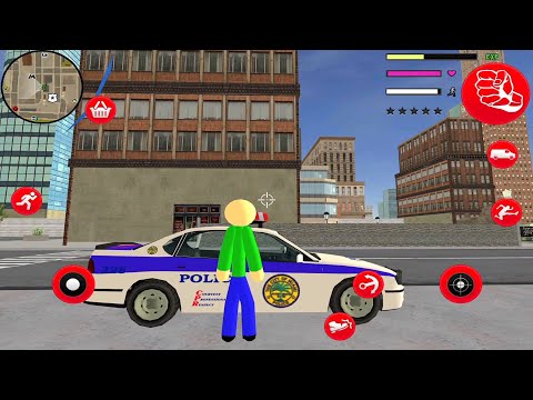 Baldi Stickman Rope Hero Vice Town City - All Police car 2025