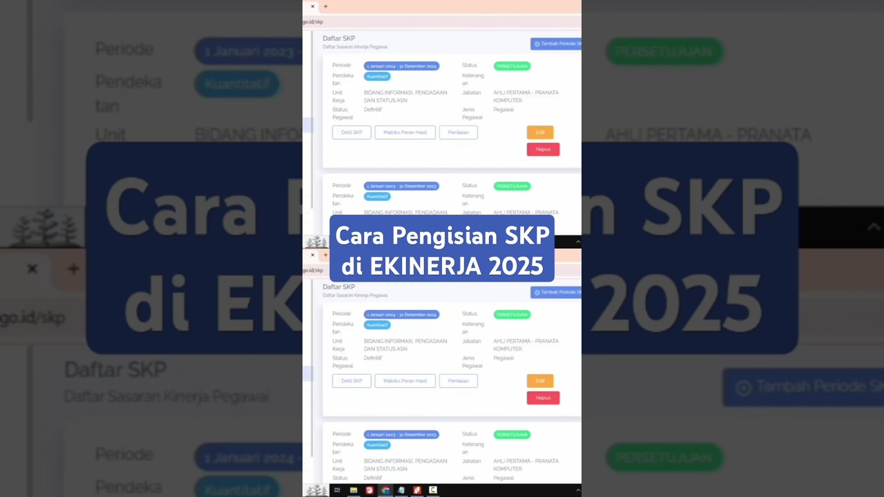 Cara Pengisian SKP di EKINERJA 2025 #shorts #skp #ekinerja #tutorial