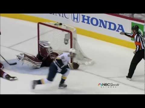 Martin Erat PPG goal. Nashville Predators vs Phoenix Coyotes Game 1 4/27/12 NHL Hockey