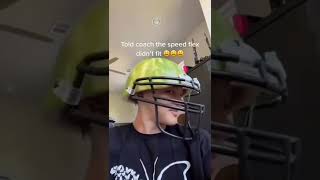 The oddest football helmet you’ll ever see 🍉🤷‍♂️