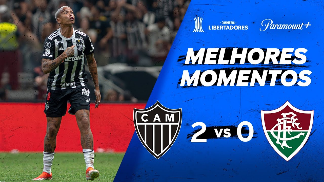 ATLÉTICO MINEIRO 2 x 0 FLUMINENSE - CONMEBOL LIBERTADORES 2024 | Paramount Plus Brasil