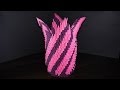 Модульное оригами бумажная ваза для цветов своими руками МК 
