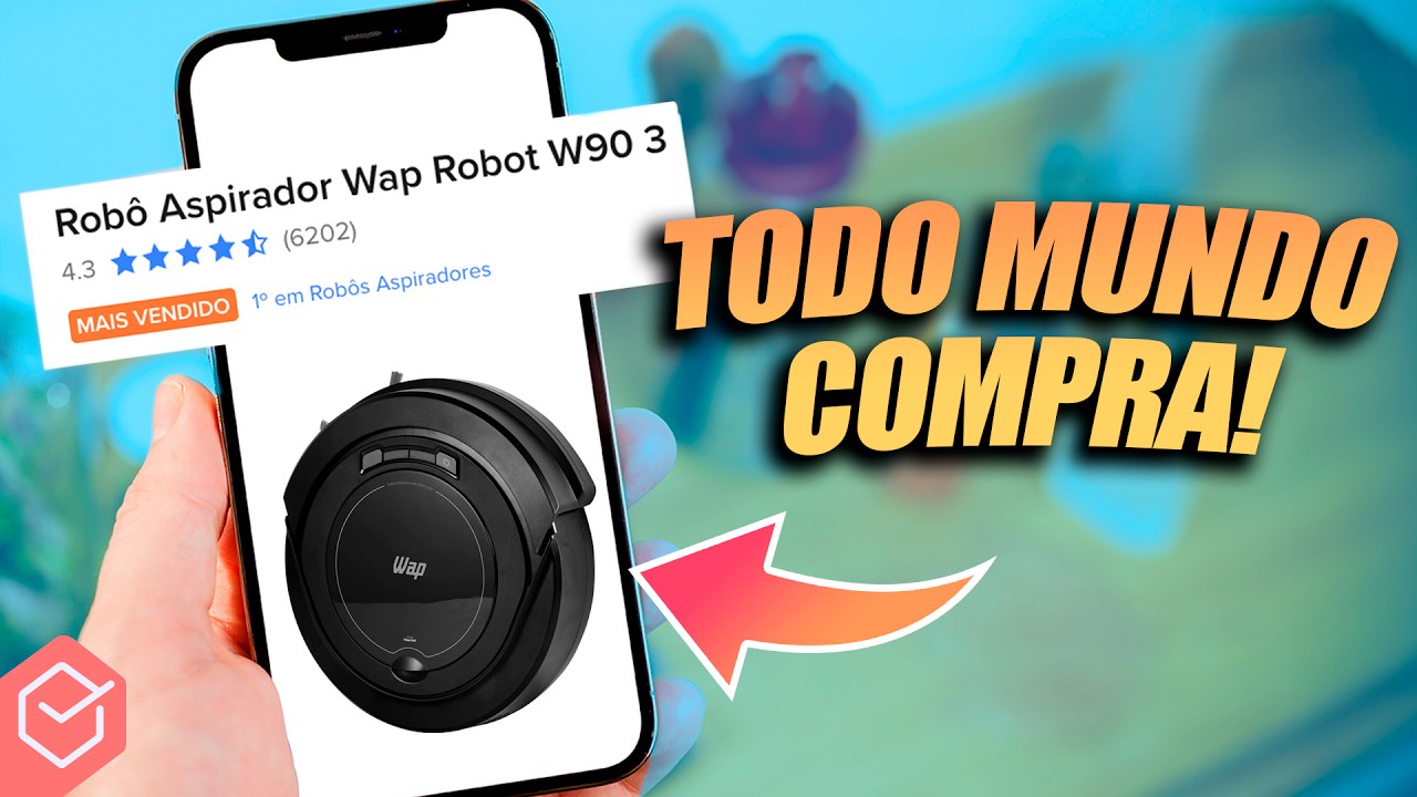 Miniatura da avaliação em vídeo de Robô Aspirador de Pó WAP Robot W90 Pérola Bivolt