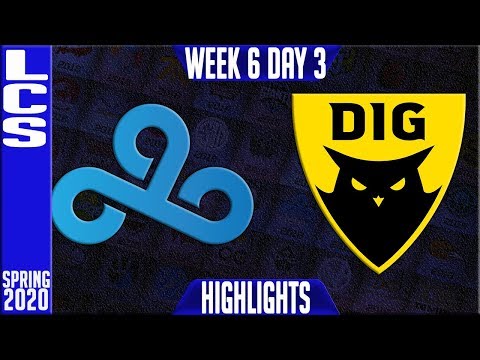 C9 vs DIG Highlights | LCS Spring 2020 W6D3 | Cloud9 vs Dignitas