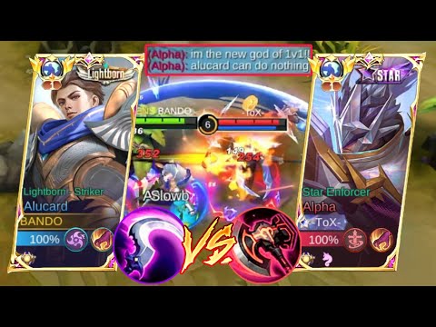 GLOBAL ALUCARD VS TOP 1 GLOBAL ALPHA TRASHTALKER 😱 | WHO IS THE KING OF 1V1? | MUST WATCH