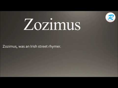 How to pronounce Zozimus