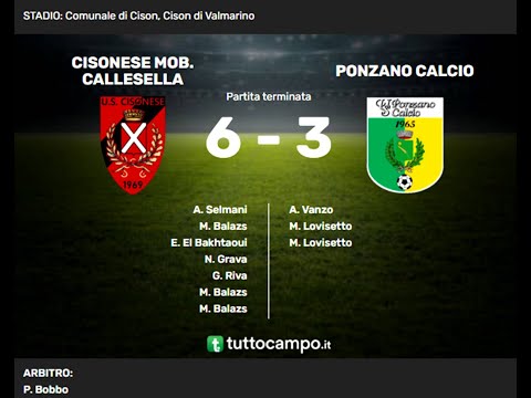 CISONESE MOB.CALLESELLA vs PONZANO CALCIO: 6-3