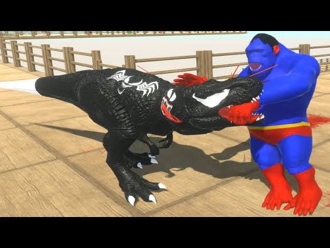 10000 IQ VENOM T-REX vs SUPERMAN KING KONG OASIS DEATH RUN - Animal Revolt Battle Simulator