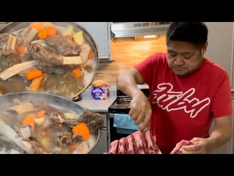 BEEF RIBS SOUP. COMFORT FOOD FOR THIS COLD & DUSTY WEATHER ( dust storm)