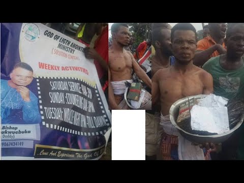 BREAKING!A pastor caught with human skull and sacrifice in his Church