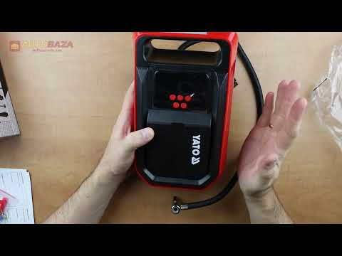 Компресор автомобільний з електрон. дисплеєм YATO: 12В, 120Вт, тиск- 1 МПа, 25л/хв, кабель- 3 м [12]