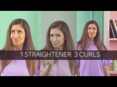 1 Straightener 3 Curls | Hair Curling Hacks