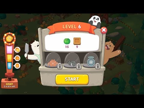 We Bare Bears Match3 Repairs Level 6 HD 1080p