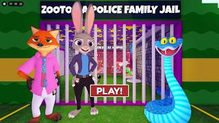 ZOOTOPIA POLICE FAMILY PRISON RUN ESCAPE! Obby roblox Gameplay Walkthrough No Death 4K
