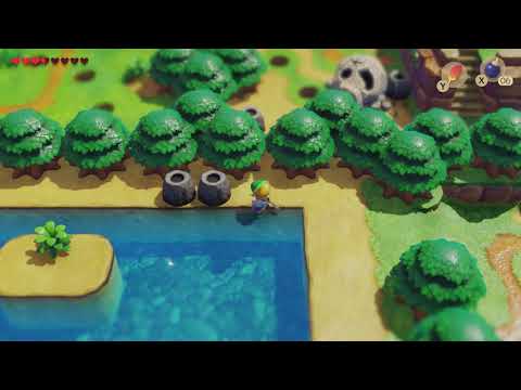 Link's Awakening (Switch): Key Cavern Lake Seashell without the flippers