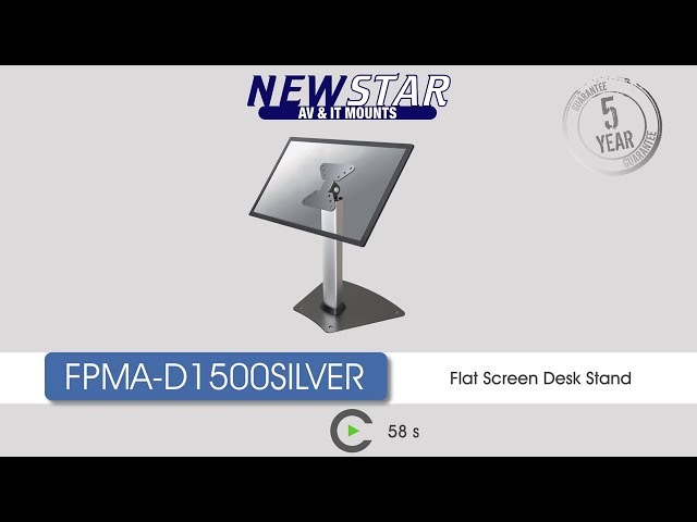 Vidéo teaser pour NEWSTAR FPMA-D1500SILVER FLAT SCREEN DESK STAND