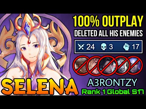100% Outplay Selena Deleted All His Enemies!! - Top 1 Global Selena S17 by A3RONTZY - MLBB