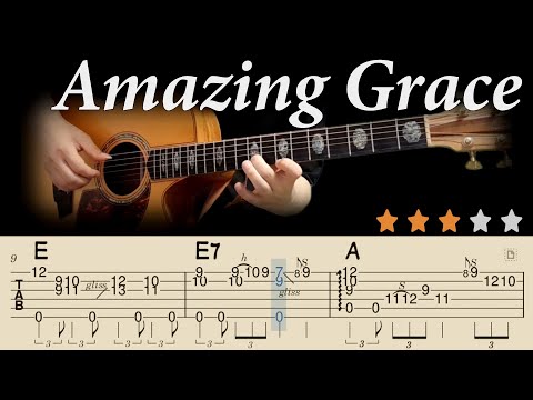 🔴Amazing GraceㅣJazz Fingerstyle Guitar TutorialㅣBlues Fingerstyle GuitarㅣSublime GraciaㅣTabs