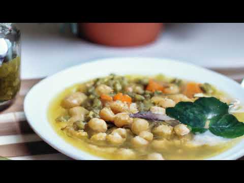 Zuppa di ceci e porri