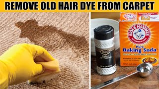 Remove old hair dye from carpet with baking soda