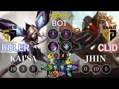 GEN Ruler Kai'Sa vs GEN Clid Jhin Bot - KR Patch 11.1