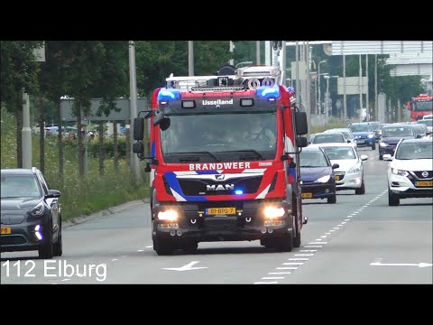 [Dag en Nacht sirene] P1 Rijopleidings TS Brandweer IJsselland 2x met spoed door Zwolle