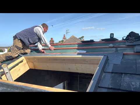 Pitched roof frameless skylight installation
