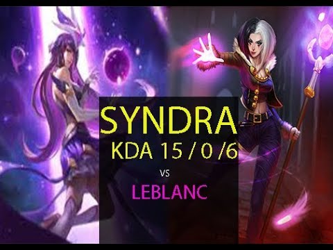 SYNDRA vs LEBLANC (MID) // KDA 15/0/6 // VN Master // v8.21
