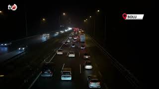 Bolu Geçişinde Bayram Trafiği Gece Kilitlendi