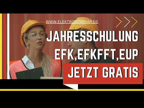 Jahresschulung EFK, EFKFFT, EuP. Fachkundeerhalt.