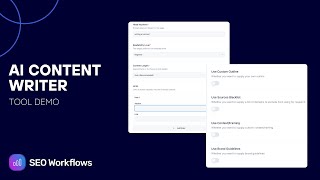 How to use the AI Content Writer (SEO Workflows)