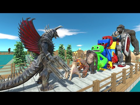 Gigan vs Gundam RX-78 PYRAMID DEATH RUN - Animal Revolt Battle Simulator