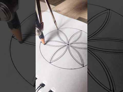 Easy Geometric Mandala Art‼️📐Easy Mandala Art😮#shorts #shortvideo #mandala #mandalaart