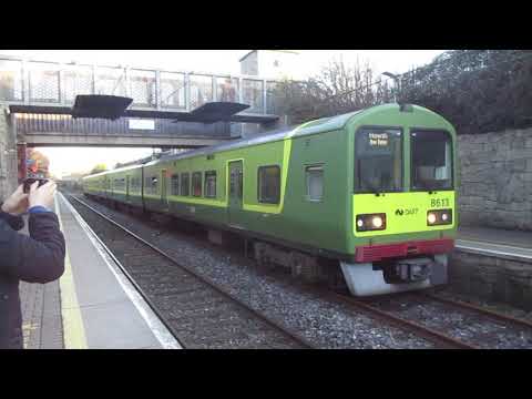 Irish Rail 8510 class dart train arriving Glenageary, Co Dublin