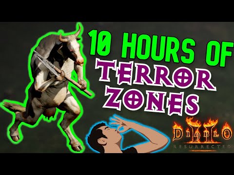 Farming Terror Zones for 10 hours [Drop highlights] Blizz Orb Sorc Level 91 | Diablo 2 Resurrected