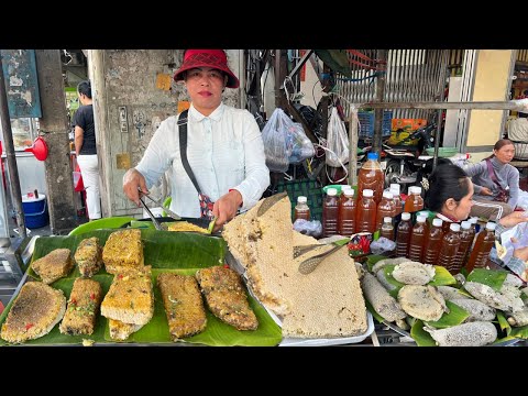 Amazing Breakfast Market, Phnom Penh Cambodia - Best Local Morning Flavors Food In Market @Orussey
