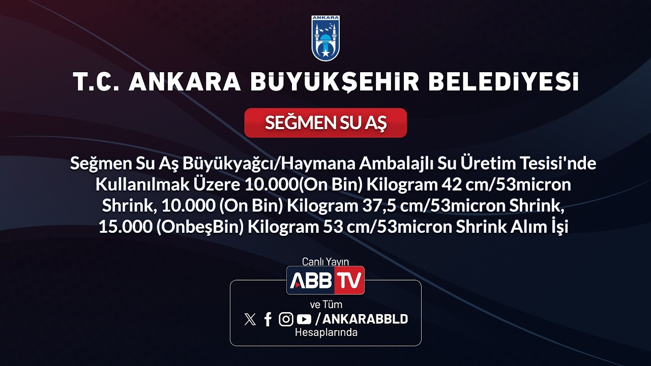 SEĞMEN SU AŞ - Büyükyağcı/Haymana Ambalajlı Su Üretim Tesisi'nde Kullanılmak Üzere Karton Alım İşi