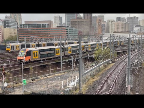 Sydney Trains multiple sets around Central Flying Junction