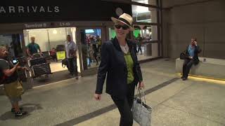 Singer Annie Lennox Of The Eurythmics Arrives In Los Angeles