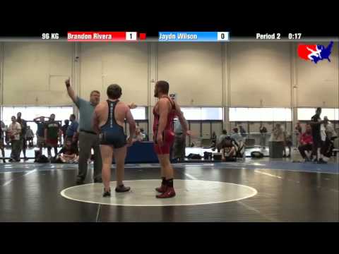 Brandon Rivera vs. Jaydn Wilson at 2013 Junior Nationals - FILA - GR