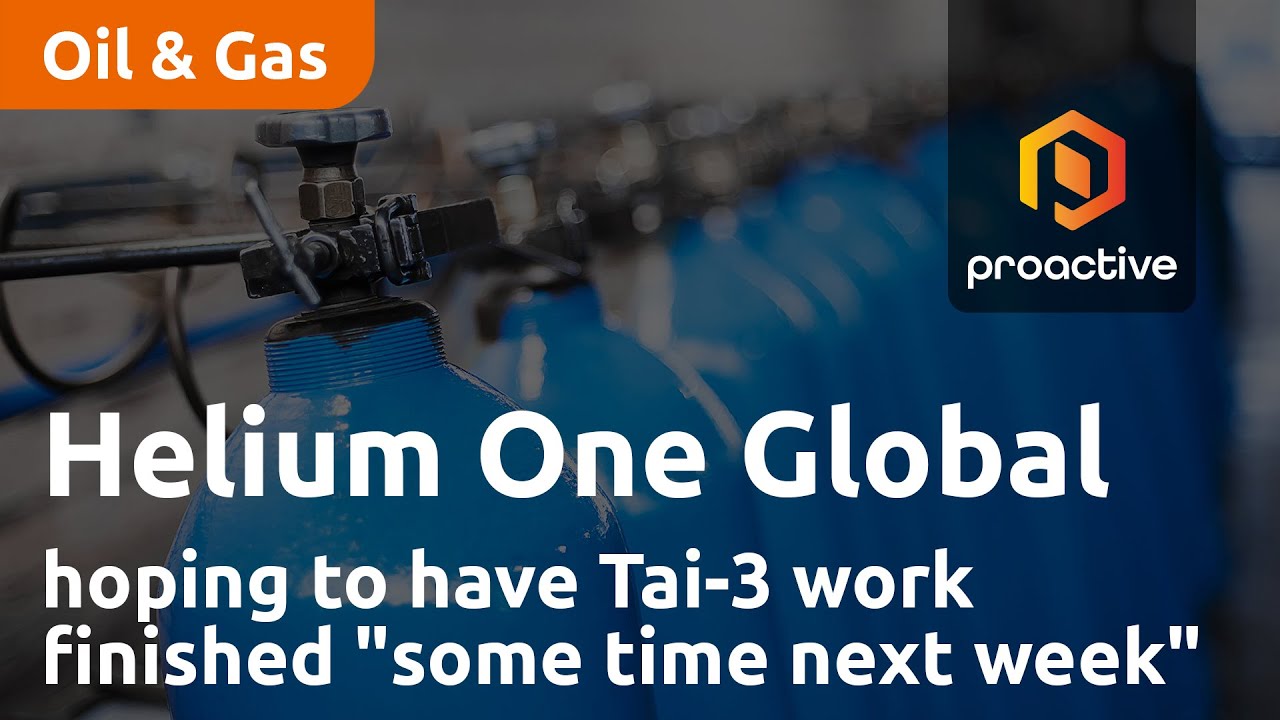 Helium One Global hoping to have Tai-3 work finished up "some time next week"